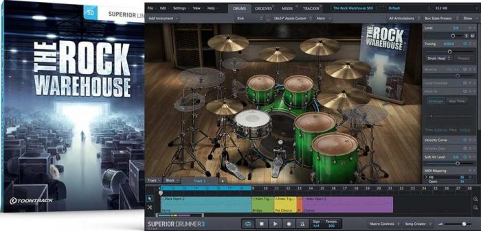 The Rock Warehouse SDX v1.5 v1.0 Superior Drummer