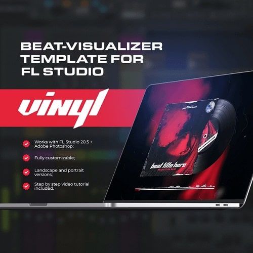 Vinyl Beat visualizer template for FL Studio 20.5