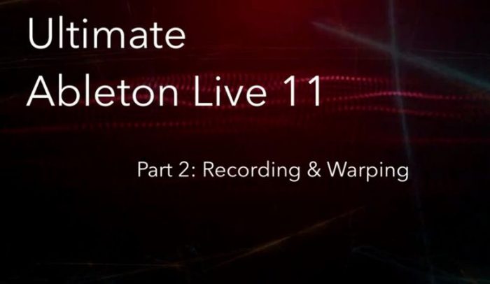 ableton live recording & warping tutorial